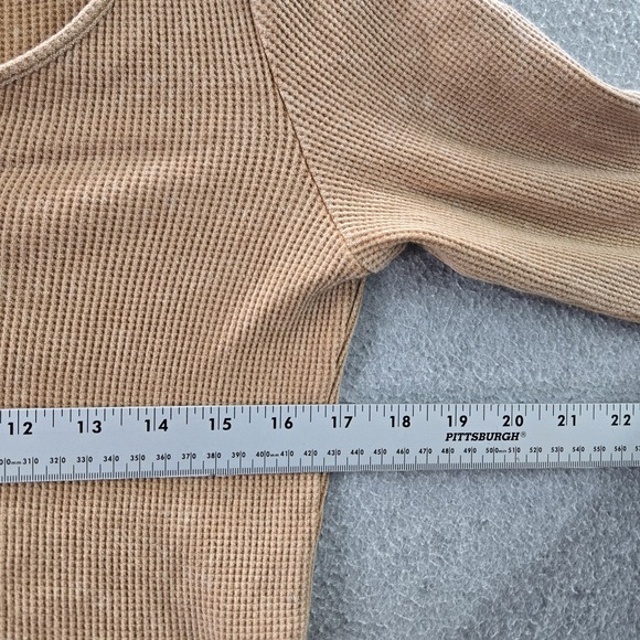 PINK Victoria's Secret Women Blouse L Brown Long Sleeve Knit Shirt V-Neck - Picture 8 of 11